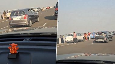 Paan Gutkha Stains To Picnic on Atal Setu! India's Longest Sea Bridge Witnesses Public Menace Right After Inauguration by PM Narendra Modi (View Photos and Videos)
