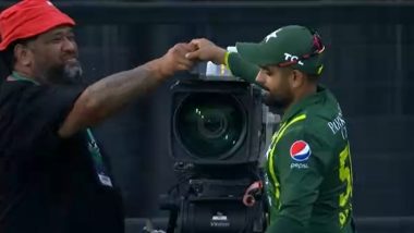 Babar Azam Checks on Cameraman After Daryl Mitchell’s Six Hits Camera During NZ vs PAK 2nd T20I 2024, Video Goes Viral