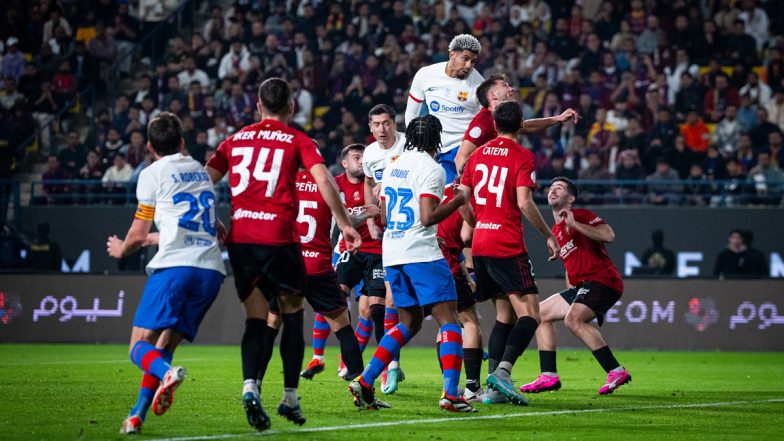 Supercopa De Espana 2023–24: Barcelona Beats Osasuna To Play Real Madrid for Second Straight Year in Spanish Super Cup Final