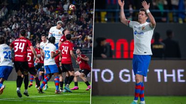 Barcelona 2–0 Osasuna, Supercopa De Espana 2023–24: Robert Lewandowski and Lamine Yamal Shine As Blaugrana Secure Victory Over Los Rojillos in Thrilling Match (Goals Video Highlights)