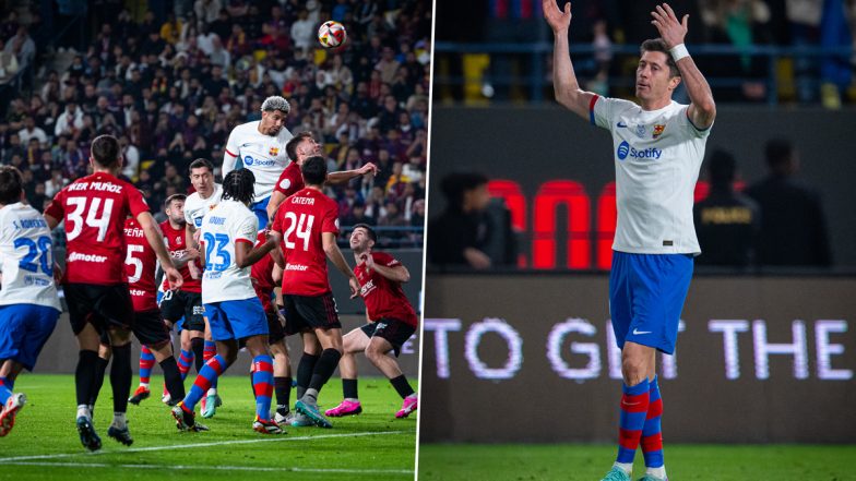 Barcelona 2–0 Osasuna, Supercopa De Espana 2023–24: Robert Lewandowski and Lamine Yamal Shine As Blaugrana Secure Victory Over Los Rojillos in Thrilling Match (Goals Video Highlights)