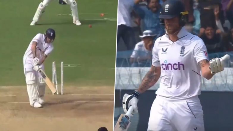 Ben Stokes’ Reaction After Jasprit Bumrah Dismisses Him During IND vs ENG 1st Test 2024 Goes Viral (Watch Video)