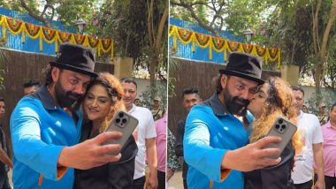 Bobby Deol Turns 55! Fan Surprises Animal Actor with a Kiss During Birthday Celebration (Watch Video)
