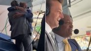 Brian Lara Gets Emotional in Commentary Box, Hugs Adam Gilchrist After West Indies&rsquo; Historic Victory Against Australia in 2nd Test 2024 at Gabba; Video Goes Viral