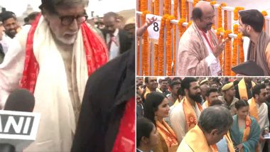 Ram Mandir Pran Pratishtha Ceremony: Rajinikanth, Amitabh Bachchan, Ranbir-Alia, Madhuri Dixit and Other Celebs Spotted at Ram Temple in Ayodhya to Attend the Inauguration (Watch Videos)