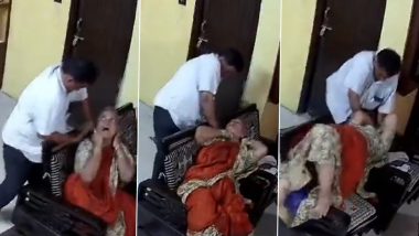 Attempted Murder Caught on Camera: Andhra Pradesh Man Allegedly Tries To Kill Elderly Woman With Towel To Snatch Her Gold Chain in Anakapalli, Disturbing Video Goes Viral