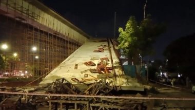 Tamil Nadu: Under-Construction Flyover Collapses in Chennai, No Casualties Reported (Watch Video)