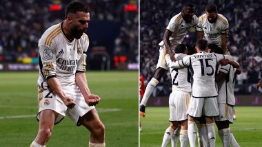 Real Madrid 5–3 Atletico Madrid, Supercopa de Espana 2023–24: Dani Carvajal and Joselu Shine As Los Blancos Secure Victory Over Los Colchoneros in Thrilling Match (Goals Video Highlights)