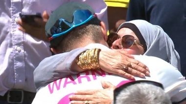 Usman Khawaja’s Mother Fozia Tariq Hugs ‘Devil’ David Warner After Australian Opener’s Retirement from Test Cricket (See Pic)