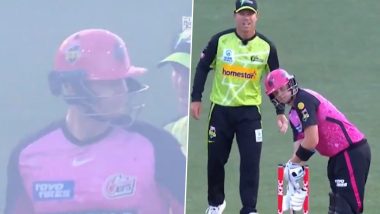 ‘If You Open the Batting…’ David Warner Makes Cheeky Remarks at Steve Smith Before Latter Gets Out First Ball During Sydney Sixers vs Sydney Thunder BBL 2023–24 Match (Watch Video)