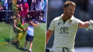 Sibling Rivalry! David Warner’s Elder Daughter Tries to Take Streamers from Her Sister During Father’s Farewell Test, Video Goes Viral