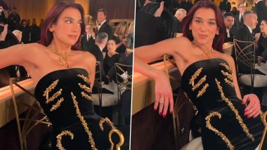 Dua Lipa Expresses Gratitude to Golden Globes, Playfully Mentions ‘Missing Reclining Chair’ While Struggling To Sit in Dress (Watch Video)