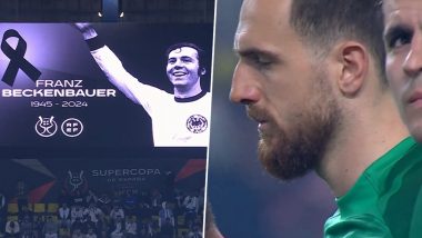 Fans in Saudi Arabia Whistle During Minute’s Silence for Franz Beckenbauer Before Real Madrid vs Atletico Madrid Spanish Super Cup 2023–24 Match (Watch Video)