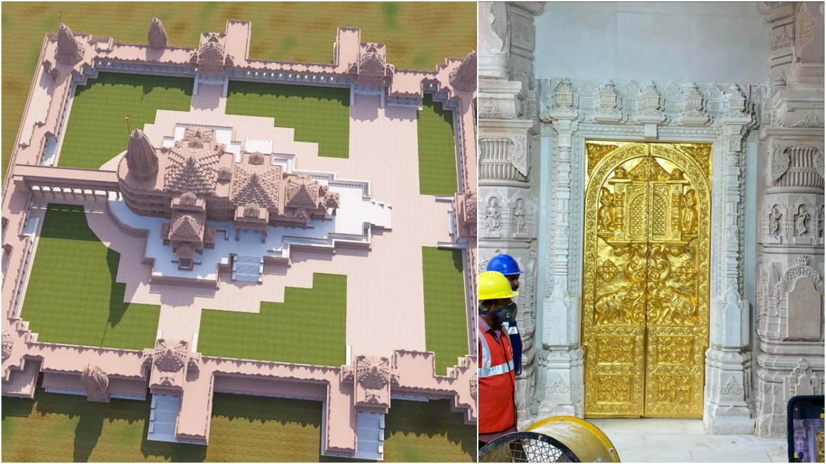 Agency News First Golden Door Installed At Ayodhya S Ram Mandir Ahead