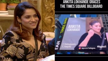 Ahead of Bigg Boss 17 Finale, Ankita Lokhande Features on Times Square Billboard (Watch Video)