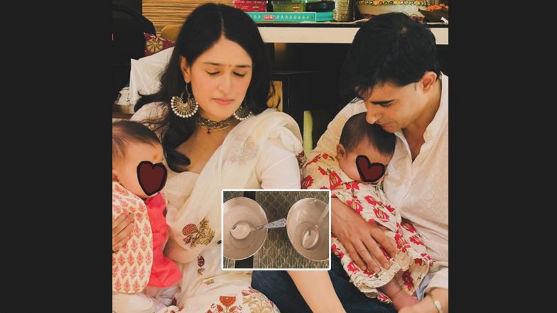 Gautam Rode–Pankhuri Awasthy Give Glimpses From Their Twins’ Annaprashana! See New Pics of Radhya and Raditya