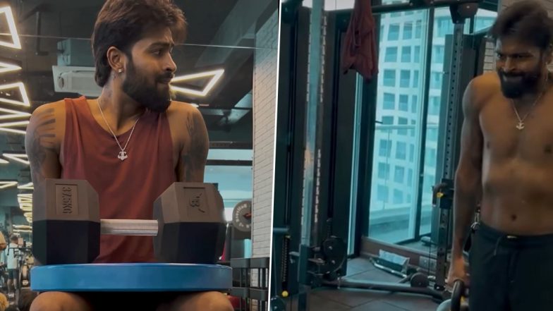 ‘Progress, Everyday’ Hardik Pandya Sweats It Out in the Gym As He Provides Update on Recovery From Ankle Injury (Watch Video)