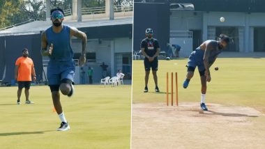 'Giving It All I Got' Hardik Pandya Resumes Bowling in Nets; Mumbai Indians Captain Shares Video of Training Ahead of IPL 2024