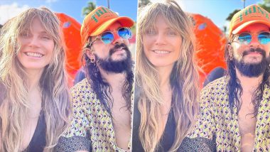 Bikini-Clad Heidi Klum Poses With Husband Tom Kaulitz During Their Beach Getaway (View Pics)