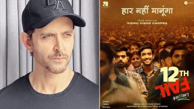 Hrithik Roshan Reviews Vikrant Massey-Starrer 12th Fail, Calls Vidhu Vinod Chopra Directorial 'Masterclass' in Film Making