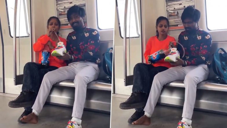 Delhi Metro Viral Video: Couple Pours Thums Up Inside Shoe to Sip, Clip Surfaces