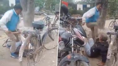 Uttar Pradesh Shocker: Elderly Man Brutally Thrashed in Busy Vegetable Market in Unnao, Probe Launched After Video Goes Viral