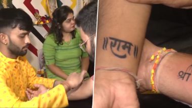 Nagpur Tattoo Artist Offers Free Tattoos for Ram Devotees Ahead of Ram Temple Consecration (Watch Video)