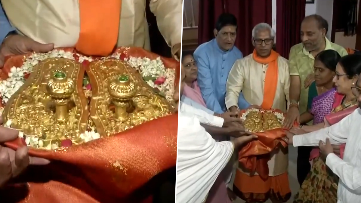 हैदराबाद का एक व्यक्ति भगवान राम के लिए सोने की चप्पलें लेकर अयोध्या के लिए  7,200 किलोमीटर की पदयात्रा पर निकला (वीडियो देखें) | 📰 नवीनतम