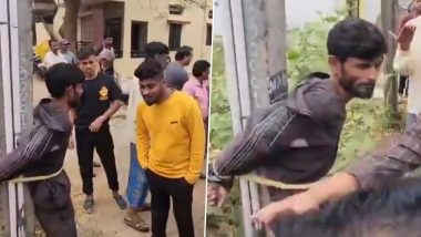 Karnataka Shocker: Man Caught Making Video of Woman Taking Bath, Tied to Pole and Thrashed in Hubballi; Clip Surfaces