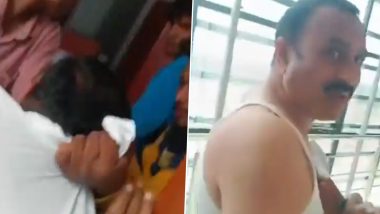 Couple Assaulted in Haveri: Men Barge Into Hotel Room of Interfaith Couple in Karnataka, Thrash and Film Them; Two Arrested After Video Goes Viral