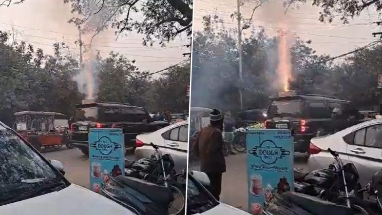 Noida: Man Bursts Firecrackers On Moving Car’s Roof, Case Registered After Video Goes Viral