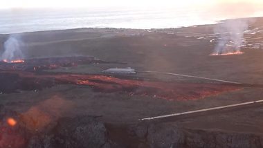 Volcano Erupts in Iceland, Viral Video Shows Fountains of Molten Rock and Smoke Spewing From Fissures in Ground