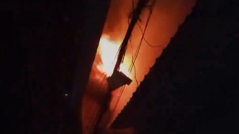 Delhi Fire: Blaze Erupts at Shop in Gandhinagar Market, Fire Tenders Rushed to Spot (Watch Video)