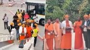 &lsquo;Jai Shree Ram&rsquo; Chants as Passengers Sing Ram Bhajan During Their Journey From Bengaluru to Ayodhya (Watch Video)