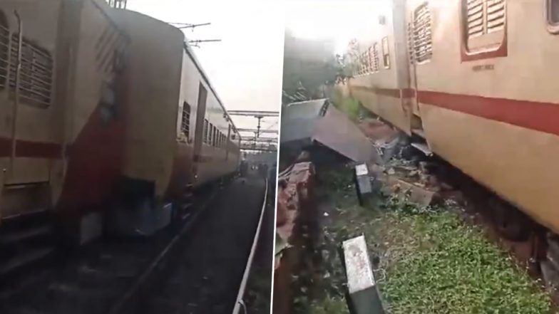 Kannur-Alappuzha Executive Express Derails at Kerala’s Kannur During Shunting (Watch Video)