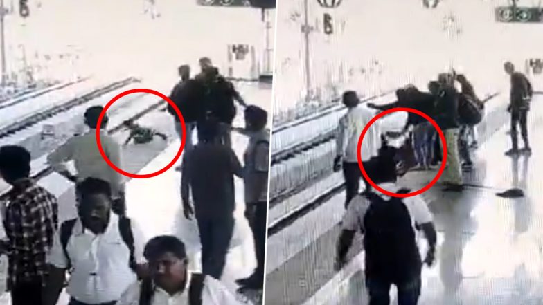 Pune: Mother-Son Duo Fall on Metro Tracks at Civil Court Elevated Station, Saved by Alert Guard (Watch Video)