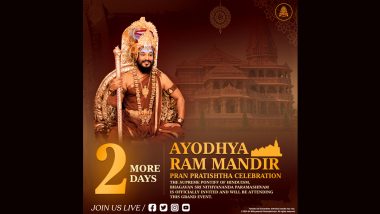 Nithyananda Attending Ayodhya Ram Mandir Pran Pratishtha Ceremony? Kailasa Country's Supreme Pontiff of Hinduism Claims Receiving Invitation for Ram Temple Inauguration