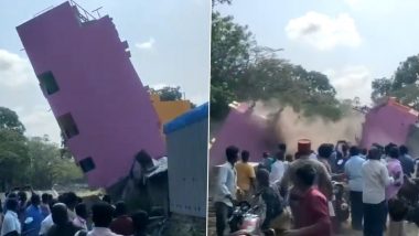 Puducherry: Houses Collapse in Attupatti Area Amid Drainage Work, Viral Video Shows  Building Crumbling Down