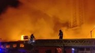 Chor Bazaar Fire Video: Man Killed After Massive Blaze Erupts in Timber Godown in South Mumbai, Nearby Platinum Mall and Residential Buildings Evacuated