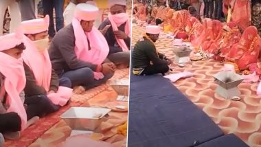 ‘Marriage Without Husband’: Viral Video Shows Women Garlanding Themselves in Absence of Grooms During Mass Marriage Ceremony in Ballia, Probe Launched