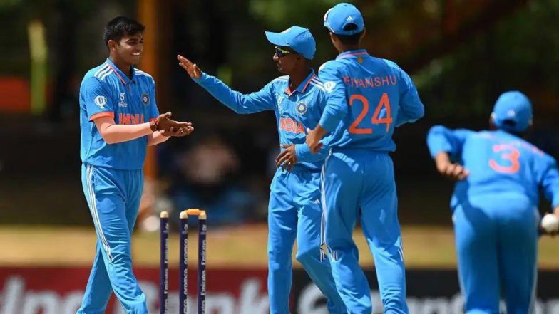 India Beat New Zealand by 214 Runs in ICC U19 Cricket World Cup 2024, Bowl Out Kiwis for Just 81