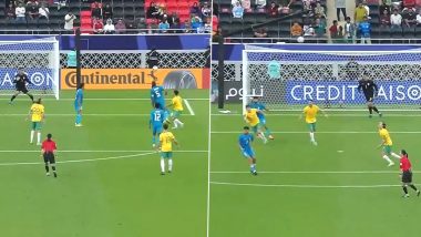 Resilient! Indian Football Team Defenders Block Five Shots in A Row From Australian Footballers With Body During AFC Asian Cup 2023 Clash, Video Goes Viral!