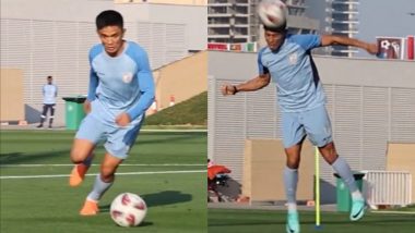 Indian Football Team Players Work Hard in Training Ahead of AFC Asian Cup 2023 Opening Match Against Australia (Watch Video)
