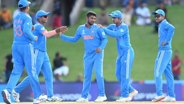 India Beat Bangladesh by 84 Runs in ICC U19 Cricket World Cup 2024; Bowlers, Adarsh Singh and Uday Saharan Shine for Boys in Blue