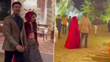 Ira Khan and Nupur Shikhare Turn Heads With Their Stunning Looks and Grand Entry at the Sangeet Ceremony (Watch Video)