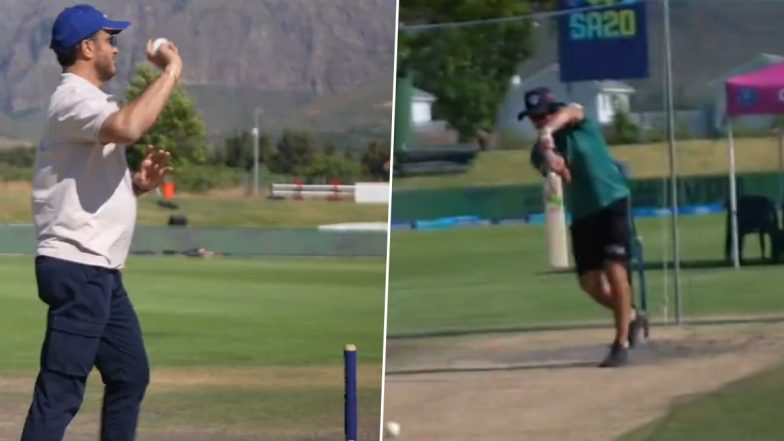 Nostalgic! Pretoria Capitals Director of Cricket Sourav Ganguly Bowls At Assistant Coach Jacques Kallis at the Nets, Video Goes Viral!