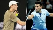 Novak Djokovic vs Jannik Sinner, Australian Open 2024 Free Live Streaming Online: How To Watch Live TV Telecast of Aus Open Men&rsquo;s Singles Semifinal Tennis Match?