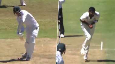 Jasprit Bumrah Takes A Fantastic Return Catch Off His Bowling to Dismiss Marco Jansen On Day Two of IND vs SA 2nd Test 2023-24 (Watch Video)
