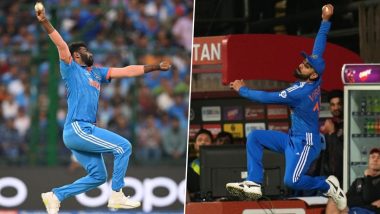 IND vs AFG 3rd T20I 2024: ICC Shares Pic of Virat Kohli’s Valiant Fielding Effort Which Looks ‘Mirror Image’ of Jasprit Bumrah’s Bowling Action