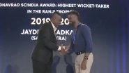BCCI Awards 2024: Jaydev Unadkat Wins Madhavrao Scindia Award for Finishing As Highest Wicket-Taker in Ranji Trophy 2019&ndash;20